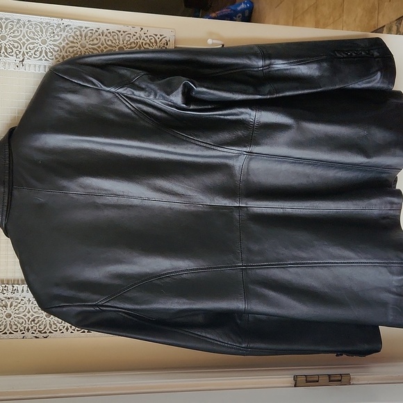 John Paul Richard Black Button Up‎ Leather Jacket sz 8 Classic - Picture 9 of 14
